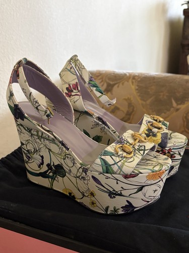 Gucci floral canvas - canvas, horsebit