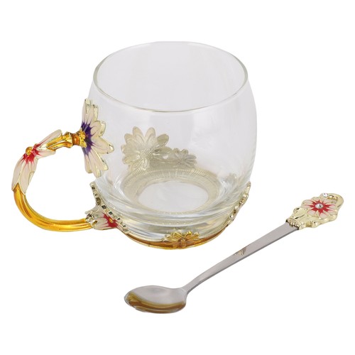 Brown enamel glass coffee - enamel, cup
