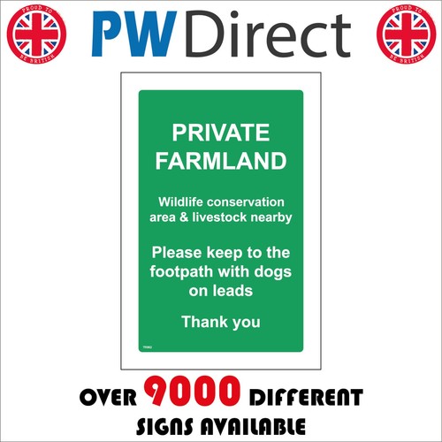 Sign private farmland wildlife - sign,