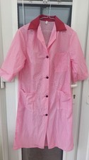 Vintage pink gingham shop coat - pink,