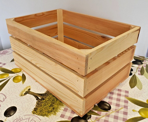 Wooden crate organizer - crate,