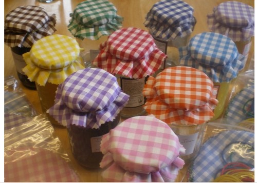 Jam jar covers gingham - ,