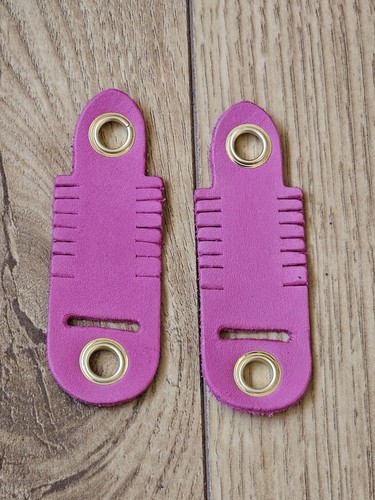 Pink leather alymeri - alymeri, anklets