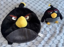 Vintage Rovio Angry Birds Bomb the Loon 2011 Black Backpack & Ravio plush  