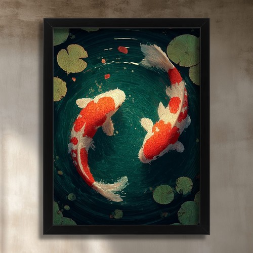 Koi fish wall art print - koi,