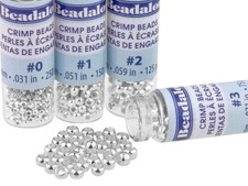 Base Metal Crimp Tube Variety Set 0-3 Silver Plated Beadalon