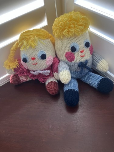 Handknitted jack and jill - handknitted,