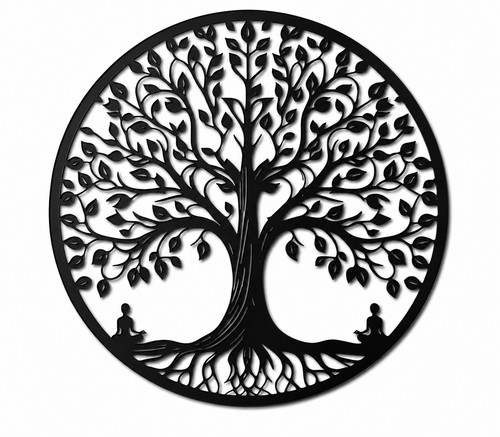 Tree life metal - of, plaque