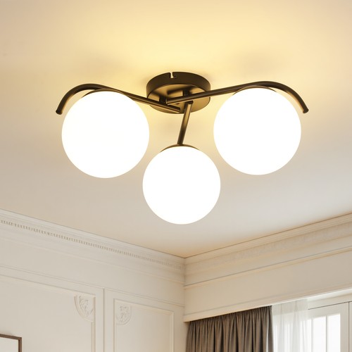 Glass globe ceiling - 3-glass, light