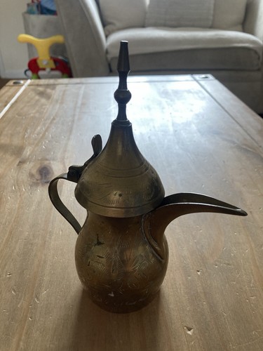 Vintage brass dallah arabic - dallah,