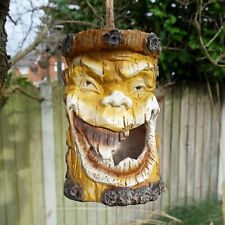 Birdhouse Tree stump fairy Hanging nesting box Garden Ornament Green-man statue