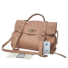 MULBERRY Oversized Alexa Tote Shoulder Bag HH7541 With Barcode Tag Booklet MA494