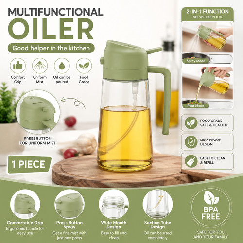 Glass oil spray - oil, bottle
