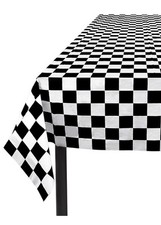 Chequerboard Alice in Wonderland Mad Hatters Tea Party Plastic Tablecover 180cm