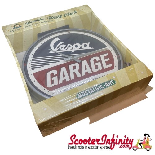 Wall clock vespa garage - -,