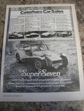 CATERHAM CAR SALES SUPER SEVEN SELECTION CAR STOCK LIST 1973 ADVERT A4 FILE 23