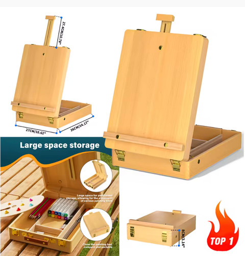 Wooden tabletop easel portable - tabletop,