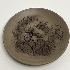 Poole Pottery Stoneware Plate Mouse Snail New Forrest Animals Series VGC 5in