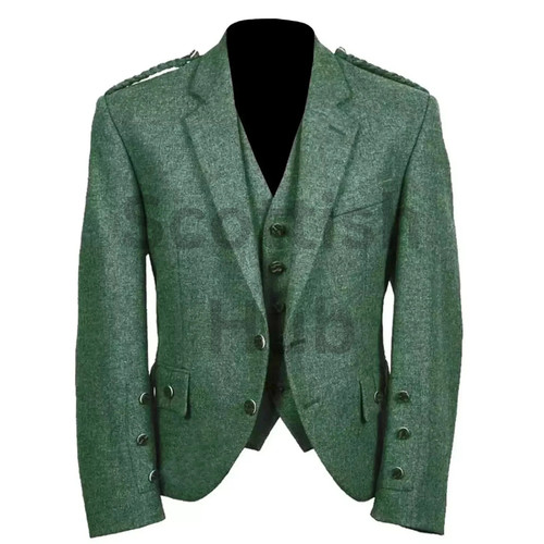 Scottish green argyll kilt - green,
