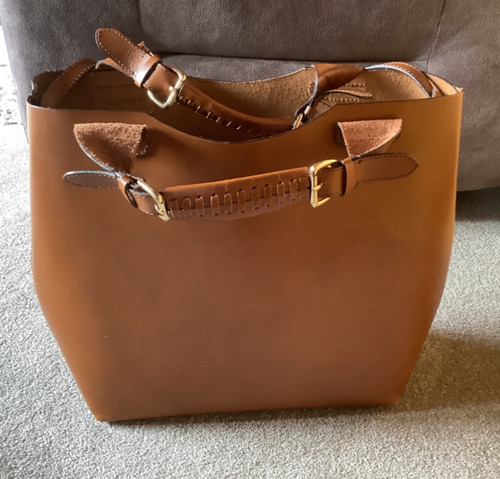 Zara large tan buffalo leather - tan,