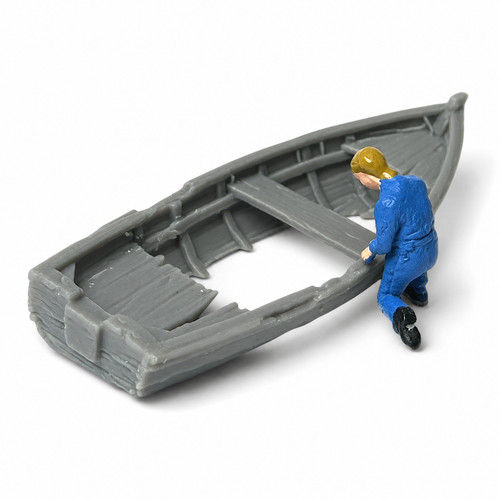Vintage sunk boat dinghy - dinghy, (z