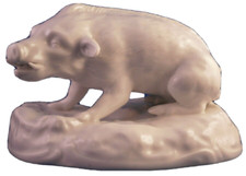 Antique 1907 German Mannheim Porcelain Boar Figurine Figure Porzellan Figur