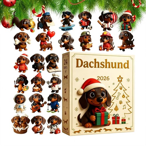 Christmas dachshund calendar - christmas,