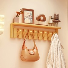 Home Wooden Coat Hat Rack Wall