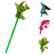 Roaring Dinosaur Hobby Horse | Kids Plush Dino Riding Toy with Sound - 80cm