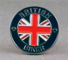 BRITISH BIKER ENAMEL PIN BADGE