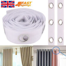 10 Metres Curtain Heading Tape with 80 Round Eyelet Rings for Curtain Blinds UK