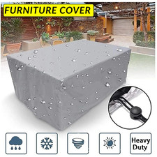 HEAVY DUTY WATERPROOF GARDEN PATIO FURNITURE COVER RATTAN TABLE CUBE SET OUTDOOR