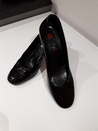 Hogl black leather heel - hogl,