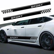 2pcs Racing Plaid Car Door