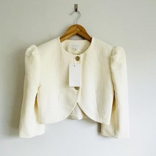 Zara Cream Textured Cropped