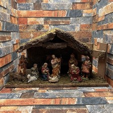 Vintage Nativity Set Wooden