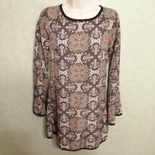 One Clothing XS Print Dress Tunic Cover up Top Dress Hobo Hippie Flare Sleeve 