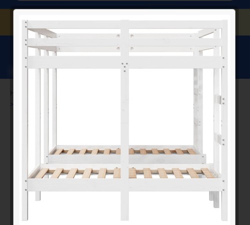 Triple bunk bed frame - bed,