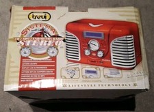 Trevi Retro 50s Style Music Centre Player Portable Stereo Boombox CD FM USB MP3