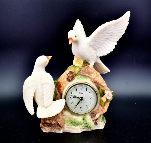 Loving doves clock white - clock,2,
