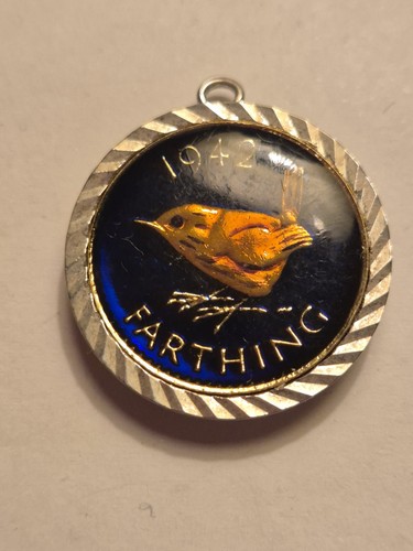1942 enamel farthing with - enamel, 1966