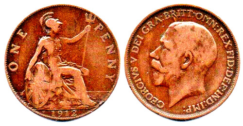 1912h 1d penny - –, gb
