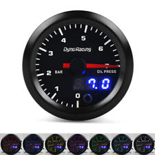 Universal 2"52mm Digital & Pointer LED 0-7 Bar Oil Pressure Gauge Meter + Sensor