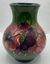 Moorcroft Anemone Vase Green