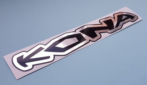 Kona logo silver chrome - silver, decal