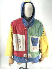 Vintage 90s Lapagayo Jacket colourful bright smock zip funky Mens small