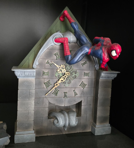 Spider man clock - spider-man, tower