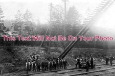 SU 271 - Erecting Telephone Poles Beside Railway, Near Haslemere, Surrey c1911