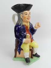 VICTORIAN ANTIQUE STAFFORDSHIRE POTTERY THE SQUIRE TOBY JUG C.1840