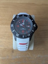 Ice-Watch Chronograph Black/Red Dial Mens Watch CA.3H.WE.B.S.15 - White Strap